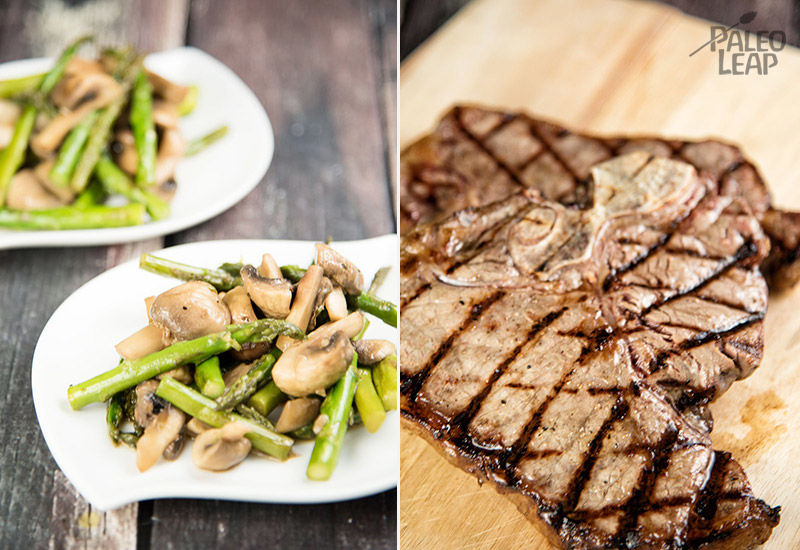 Grilled T-bone with Asparagus